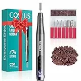 COSLUS Kabellos Tragbar Elektrischer Nagelfräser: Elektrische Nagelfeile für Gelnägel 35000 u/min Nail Drill mit LED-Display & 25 Geschwindigkeiten für Nägel & Acrylnägel portabel für Reisen, Grau