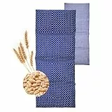 IEA Medical Körnerkissen groß, natürliches Weizenkörner kissen, Körnerkissen Mikrowelle, Wärmekissen, Verspannung Nacken und Schultern