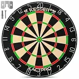 KESSER® Profi Dartscheibe Sisal – Steeldart Dartboard, selbstheilend, Wandmontage, Steeldartscheibe Dartboard, inkl. Montageset