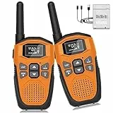 Walkie Talkie Kinder Aufladbar mit Eingebauter Li-Ion Akku,NXGKET 2er Set Spielzeug für MäDchen Jungen Ab 5 Jahre,16 KanäLe Funkgeräte mit Taschenlampe für Draussen Spiele,Camping,Wandern