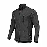 HOMTOL Herren Radjacke Softshell Jacke Winter Thermal Atmungsaktiv Wasserdicht Winddicht Funktionsjacke Fahrradjacke Regenjacke Fahrradbekleidung für Radsport Laufen Training Wandern