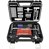 HASKYY Reifenreparaturset Reifenflickzeug Auto Reifen Reparatur Kit 53tlg - All in One Pannenset für Auto, Motorrad, ATV, SUV - Gummistreifen, Ventilwerkzeug, T-Griff & Cutter