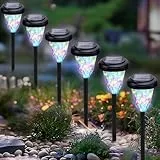 Moxled 6 Stück Solarlampen für Außen, Bunt Solarleuchten Gartendeko, IP65 Wasserdicht Solar Gartenleuchten für außen Garten, Balkon, Terrasse, Rasen, Wege, Hof