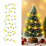 AebeChun Wichtel Lichterkette Miniatur Led, 2M Puppenhaus Zubehör, Weihnachten Wichtel Zubehör, Mini Lichterkette Wichtel Deko für Weihnachtsdeko Puppenhaus Miniatur Möbel, Kinder Geschenk