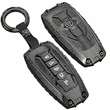 OBEST Auto Schlüsselhülle für Ford, 5 Tasten Schlüsselgehäuse Kompatibel mit Ford Raptor F250 F350 F450 F550 Edge Explorer Expedition Mustang Fusion 2018-2024, Schlüssel Cover mit Schlüsselanhänger