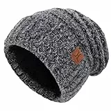 ZASFOU Damen Winter Mütze Beanie mit Fleecefutter Warme Kunst Nerz Samt Wintermütze Thermo Strickmütze Mützen für Frauen Geschenk