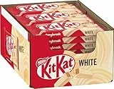 Nestlé KITKAT White Riegel, Knusper-Riegel mit weißer Fettglasur & knuspriger Waffel, 24er Pack (24 x 41,5g)