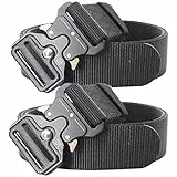 Gürtel Herren, Taktischer Gürtel, Militär Wandern 3,8cm Arbeit Gürtel mit Schwere Schnellverschluss Schnalle, 2er
