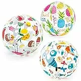 3 Stück Aufblasbare Strandbal Spielzeug 35 cm Transparent Inflatable Wasserball Strand Pool Bälle Spielzeug Sommer Schwimmball Wasserspielzeug für Kinder Erwachsene Outdoor Activity Pool Beach Party