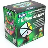 TOSY Magnet Pyramid Glow – 1 Würfel verwandelt Sich in 1 Milliarde Formen, 12 Teile, 243 Magnete, Leuchtend, Kinder, holografisches Design, kreatives STEM/STEAM-Puzzle
