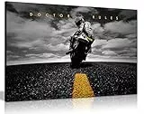 Valentino Rossi Leinwandkopie, Yamaha MotoGP, großes Poster, 76,2 x 50,8 cm, A1