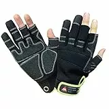 Hase Technik 3 Finger Montage Handschuh Outdoor Mechaniker Techniker Handschuhe Arbeitshandschuhe (1 Paar) (9)