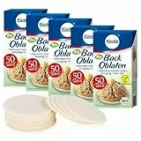 Küchle runde Back Oblaten Bio Vegan 50mm 37g pro Packung 5er Pack Esspapier zum Backen von Makronen & Lebkuchen