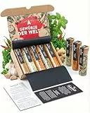 TIMBER TASTE® Gewürze aus aller Welt Geschenkset - 5 Besondere Exotische Gewürzmischung Set Geschenk Mann - Gewürze der Welt Geschenkbox für Köche & Kochliebhaber - Geburtstagsgeschenk für Männer