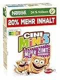 Nestlé Cini Minis, Zimt Müsli, 37% vitales Vollkorn, Mit Vitaminen, Calcium und Eisen, Krunchy Knusper Flakes, 1er Vorratspack (1 x375g)