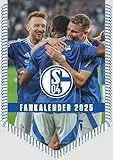 N NEUMANNVERLAGE - FC Schalke 04 2025 Bannerkalender, 29,7x42cm, Fußballkalender mit Motiven der Stars, Fan-Kalender mit Fußball-Highlights, Spiralbindung und deutsches Kalendarium