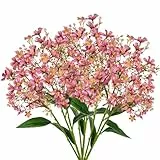Hollyone 3PCS künstliche Blumen wie echte dekorative Blume Rosa Daphne Blossom 72CM Lange Stiele biegsame gefälschte Blumen Zweige für Blumenarrangement Sträuße Heimdekoration
