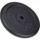 ScSPORTS® Hantelscheiben - Einzeln/Set, Ø 30/31 mm, Gusseisen, Gewichtswahl - Gewichtsscheiben, Hantelscheiben-Set, Hantelgewichte, Fitness Scheiben, Gewichte für Hantel (20 KG (1 x 20 kg))