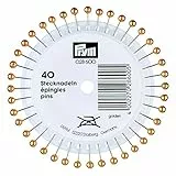 Prym 028600 Perlkopf-Stecknadeln 0,58 x 40 mm goldfarbig, Gold