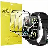 Blueshaweu Schutzfolie Kompatibel für zakotu Smartwatch 1,96' Y66, HD klar Flexible TPU Displayschutzfolie [3 Stück] Kompatibel mit zakotu Y66/ Coucur Y66 /Jugeman Y66 Smartwatch (schwarz)