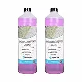 Hygiene King Grünbelagentferner Steinreiniger Fassadenreiniger | hocheffizient | 2 x 1 L | Nutzbar für Steine, Dächer, Fassaden, Terassen, Grabsteine, Algen uvm.
