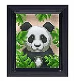 Pracht Creatives Hobby Pixel P31432 Mosaik Geschenkverpackung Panda, Pixelbild mit Rahmen, kinderleichtes Stecksystem, ohne Bügeln und Kleben, Steinchen aus Biokunststoff