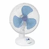 Bestron Mobiler Tischventilator Ø 27cm, kleiner Ventilator 2 Geschwindigkeitsstufen & 75° Oszillation-Funktion, Höhe: 29 cm, 30W, DDF27W, Farbe: Weiß