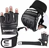 SAWANS Boxsack-Boxhandschuhe, Karate-Handschuhe, MMA, Body Combat, Taekwondo-Training, Kampfsport, Kämpfen, Grappling, Muay Thai, Schwarz, X-Large
