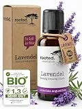 rooted.® BIO Lavendelöl 30ml [100% NATURREIN] - Echter Lavendel - Lavandula angustifolia - Ätherisches Öl für Aromatherapie, Duftlampe, Diffusoren, Raumduft, Duftkerzen und -Seifen