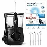 Waterpik Professional Water Flosser, Testsieger 2025, Precision Pulse Technology, TÜV Siegel, bis zu 99,9 Prozent Plaque Entfernung, 6x Aufsätze, 10x individuelle Modi, integrierter Timer, Schwarz