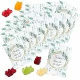 FOOD crew Fruchtgummibären „Schön, dass du da bist“ 25 x 10 g - Gummibärchen - Süßigkeiten Mitgebsel - Hochzeits Give Away - Gastgeschenk Taufe Kommunion Hochzeit