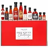 Thoughtfully Hot Sauce Challenge Set, enthält scharfe Saucen von mild bis extrem scharf, einzigartige Geschenke für Männer, Geburtstagsgeschenk für Ehemann, Vater und Männer, 10er-Set