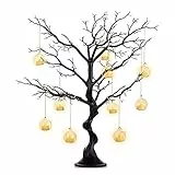 NUPTIO Deko Baum Halloween Tisch: 75cm Weihnachtsbaum Schwarz Wohnzimmer Hochzeit Christmas Hochzeitsdeko weihnachtsbäume Weihnachtsdeko Decoration Innen Schlafzimmer Outdoor Party Tree Geburtstag