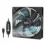 EasyAcc Lüfter USB Ventilator leise kühlen 125mm DC 5V Axiallüfter mit 3 Einstellbare Lüfter PC kompatibel mit Computer/PS4 /TV Box/AV Schrank/Router MEHRWEG Weihnachtsgeschenke