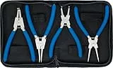 BGS 450 | Sprengringzangen-Satz | 4-tlg. | 150 mm | Seegering-Zangen | gebogen | gerade | rutschhemmend | inkl. Tasche
