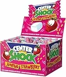 Center Shock Jumping Strawberry, Box mit 100 Kaugummis, extra-sauer mit Erdbeer-Geschmack, geeignet für Geburtstag, Pinata, Partys, Weihnachten und Halloween, 400g