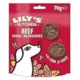 Lily’s Kitchen Mit natürlichen Zutaten hergestellt Leckerli - Packung für ausgewachsene Hunde Die allerbesten Mini-Fleischburger Getreidefreie Rezeptur 8 x 70g