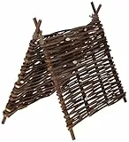 Kerbl Pet Tipi-Zelt Nature, 37x27 cm, Kaninchenzelt, Nagerzelt Holz, Kaninchen, Nagetiere