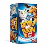 Trefl, Boom Boom Hunde und Katzen, Spiel mit Glocke, Familienspiel, Gesellschaftsspiel für Erwachsene und Kinder ab 6 Jahren 2192 Farbig