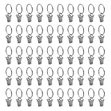 UMCHU 50 Stück Kreis Vorhangklammern,Vorhangring-Clips,Klammern für Rollvorhänge,für Fenstergardinen,für alle Arten von Gardinen