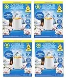 Air Wick Aroma-Öl Diffuser Starter-Set – 4 Sets mit je 1 elektrischem Gerät und 1x20ml Duftöl Nachfüllflakon Cotton & Weiße Orchidee für Raumbeduftung und Wohlfühlatmosphäre