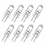 Haraqi G4 halogenlampen，8 Stück 20 Watt G4 Halogen-Stiftsockellampe Kapselglühlampen Halogenlampen, 300lm 2800K Warmweiß Dimmbar [Energieklasse G]