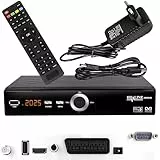 Hd-line 20900 HD Sat Receiver Satellit DVB S2 HD Receiver für SAT Digitaler Satelliten SAT Receiver (DVB-S/S2, HDMI, SCART, 2X USB 2.0, Full HD 1080p) (Vorprogrammiert für Astra Hotbird und Türksat)