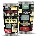 OEAGO Lustiges Vatertagsgeschenk für Vater von Tochter und Sohn, Reisebecher, isolierter Becher mit Strohhalm-Deckel, Geschenk für Opa, Männer, Ehemann zu Weihnachten, Jahrestag, Vatertag