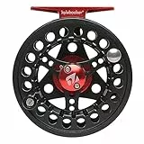 Kylebooker Fliegenfischrolle, große Laube mit Aluminium-Körper, Fliegenrolle, 3/4 W, 5/6 W, 7/8 W (Schwarz mit Rot, 7/8 W)