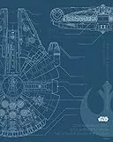 Komar Wandbild | Star Wars Blueprint Falcon | Kinderzimmer, Jugendzimmer, Dekoration, Kunstdruck | ohne Rahmen | WB176-40x50 | Größe: 40 x 50 cm (Breite x Höhe), Bunt