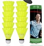60x Federbälle, gelb für Badminton: Für Training und Wettkampf - Federball für Outdoor und Indoor