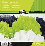 Clairefontaine Maildor 771198C Seidenpapier (Pack mit 500 Bögen, säurefrei, 16 x 16cm, 18g) 1 Pack, farbig sortiert