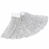 Serviettenring, Tischdeko, Band mit Strasssteinen, ideal für Weihnachten und Hochzeit, 100 Stück Silber
