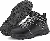 ricema Winterstiefel Damen Herren Winterschuhe Warm Gefüttert Schneestiefel Leicht Wasserdicht Wanderschuhe Trekkingschuhe Rutschfest Stiefel Winter Boots,Schwarz 39 EU